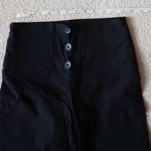 Stretchy Black Capri Dress Pants